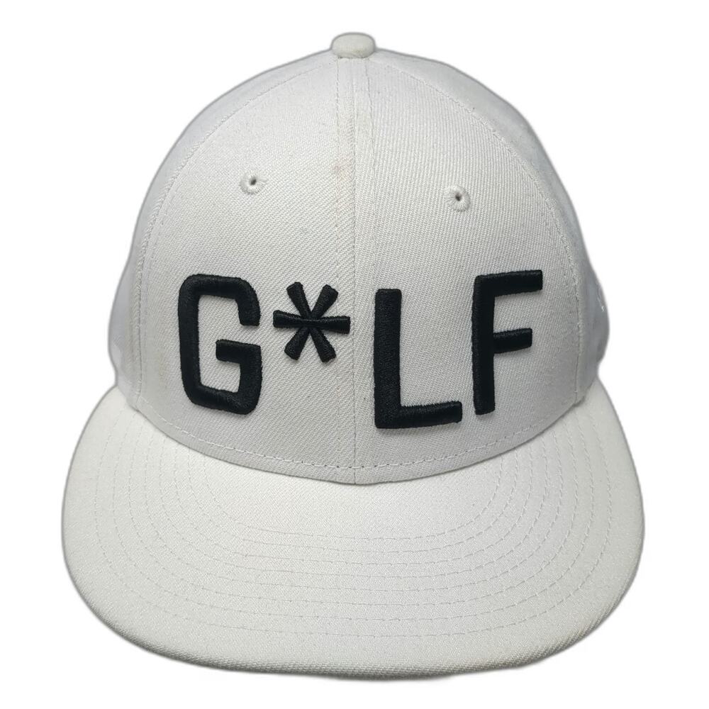New Era Snapback White One Size G*LF Devereux Golf Flat Bill Adjustable Hat